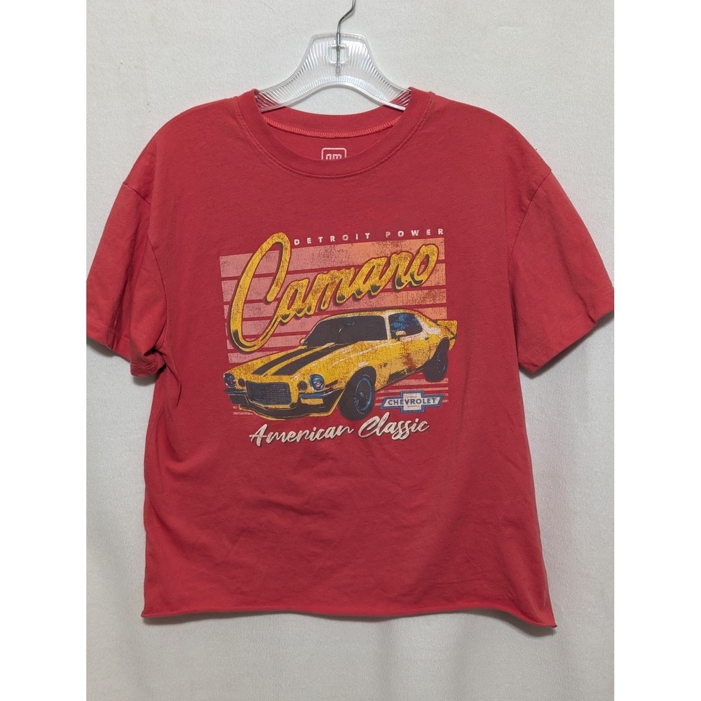 Hybrid Apparel Chevrolet Camaro Graphic Tee Red Detroit Power American Classic M
